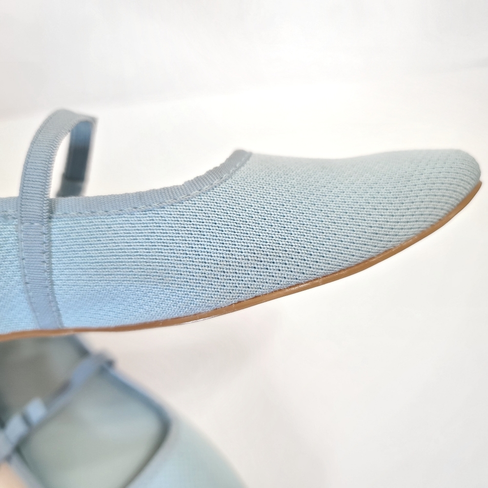 Frances Valentine | Jude Mary Jane Knit Flat Light Blue Size 7 - Picture 8 of 13